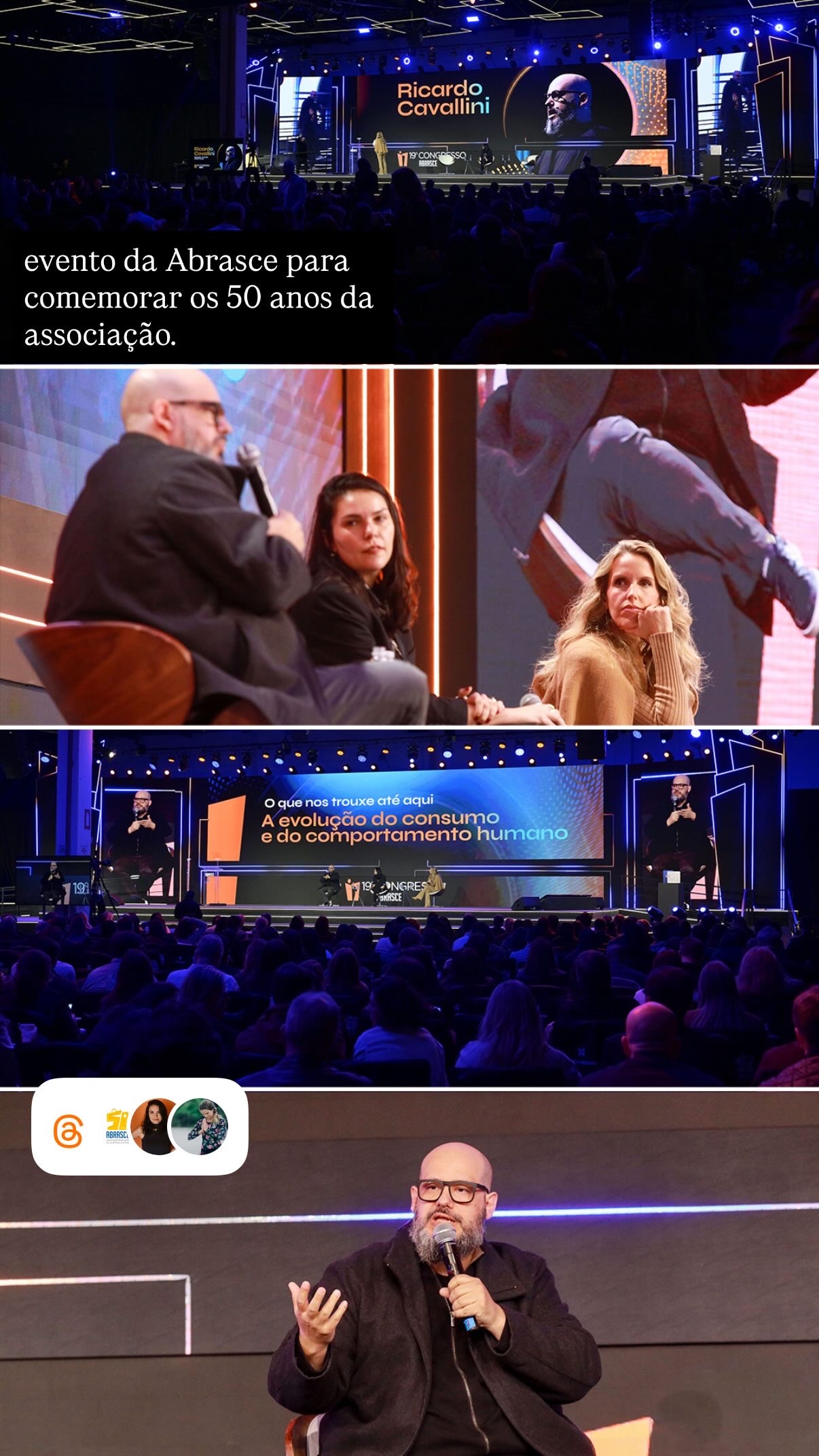 Ricardo Cavallini durante palestra para Abrasce