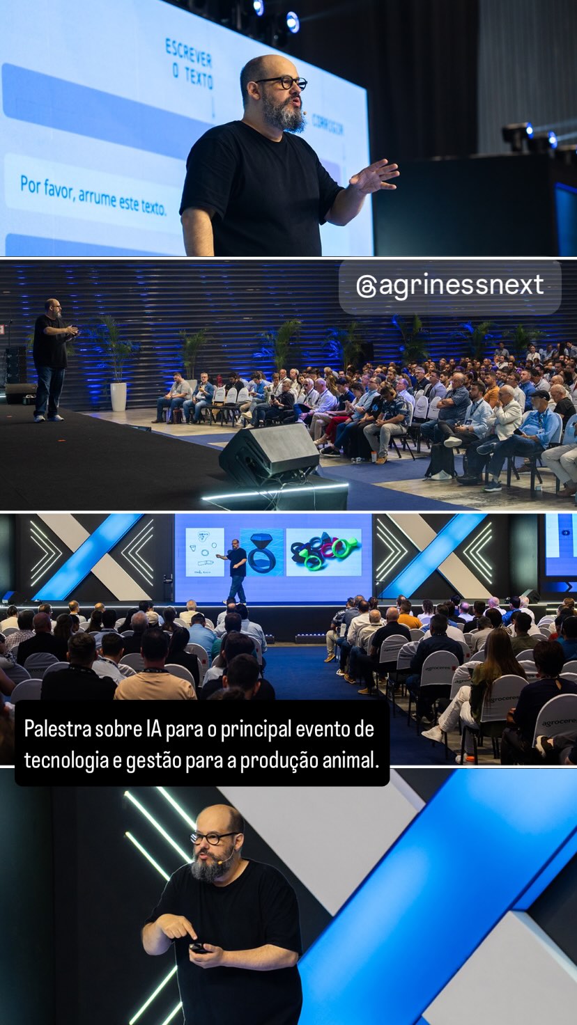 Ricardo Cavallini durante palestra no evento Agriness Next