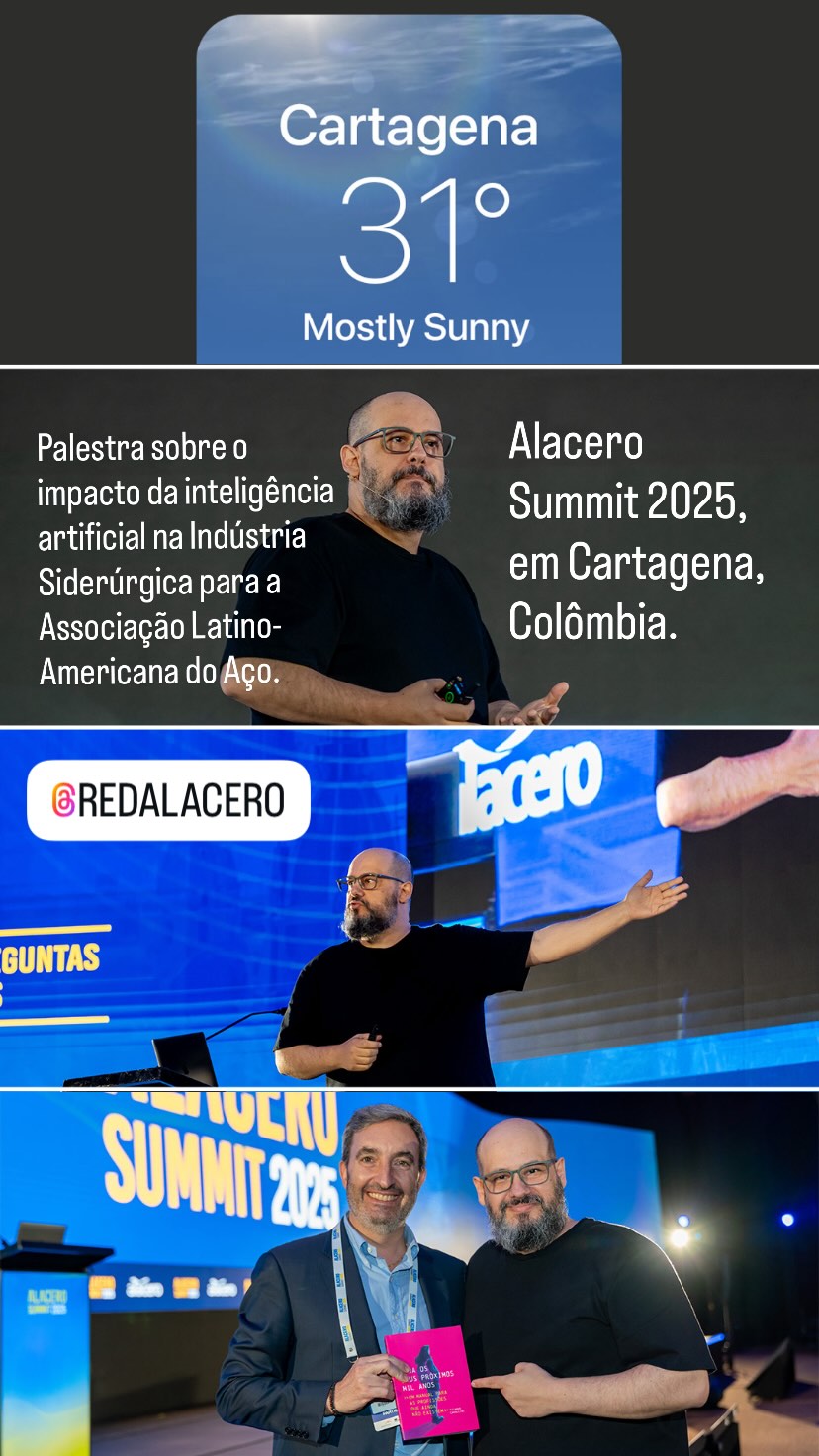 Ricardo Cavallini durante palestra para Alacero