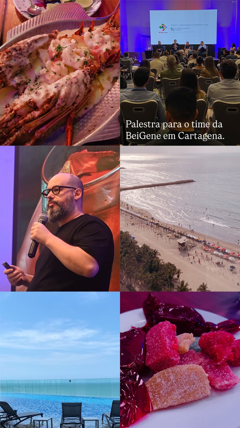 Ricardo Cavallini durante palestra para BeiGene