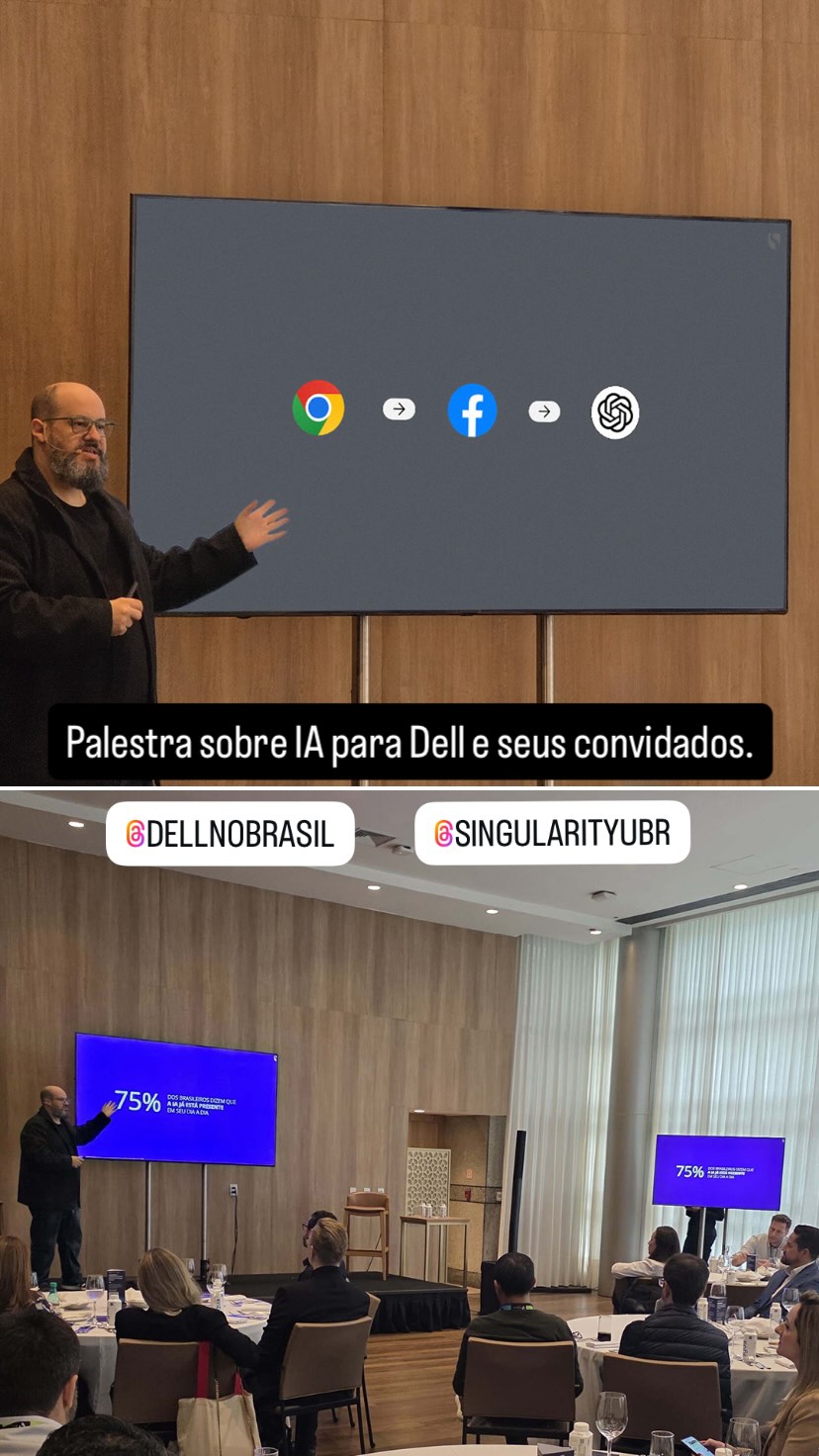 Ricardo Cavallini durante palestra para Dell