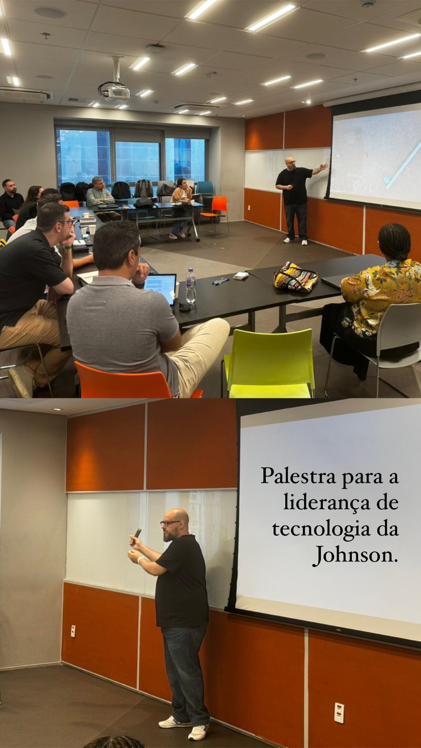Ricardo Cavallini durante palestra para Johnson & Johnson