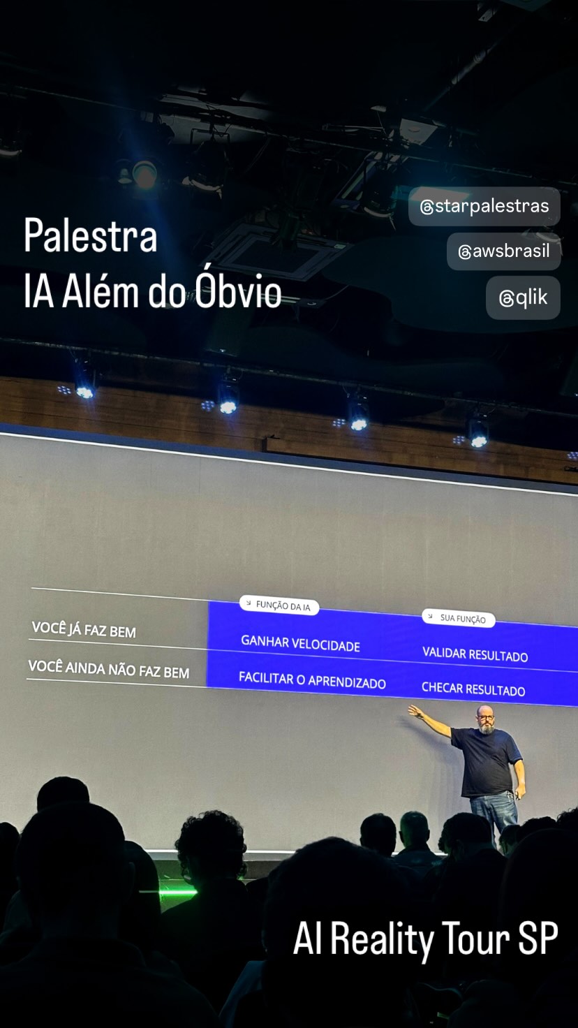 Ricardo Cavallini durante palestra para QLIK