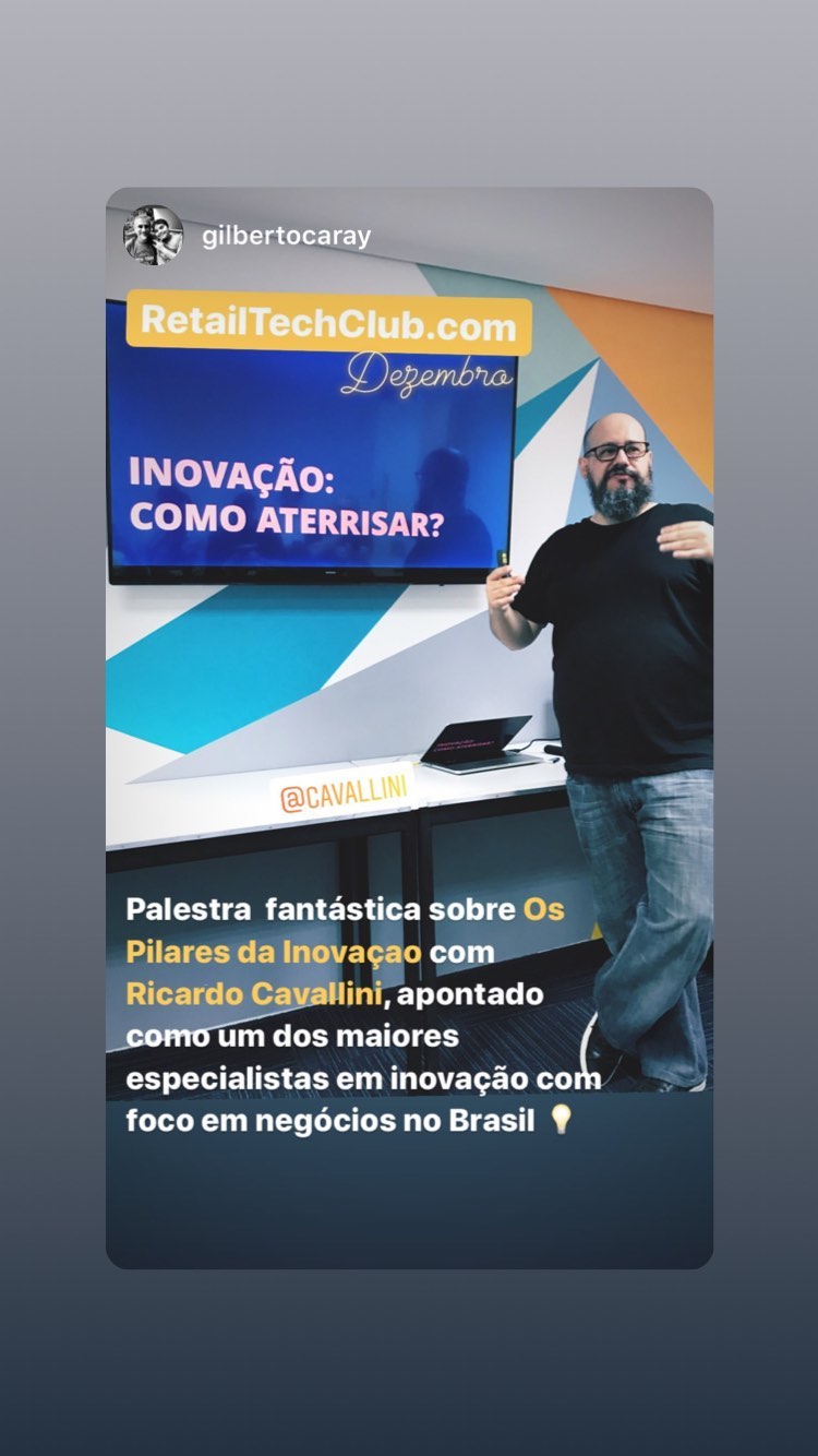 Ricardo Cavallini durante palestra no evento Retail Tech Club