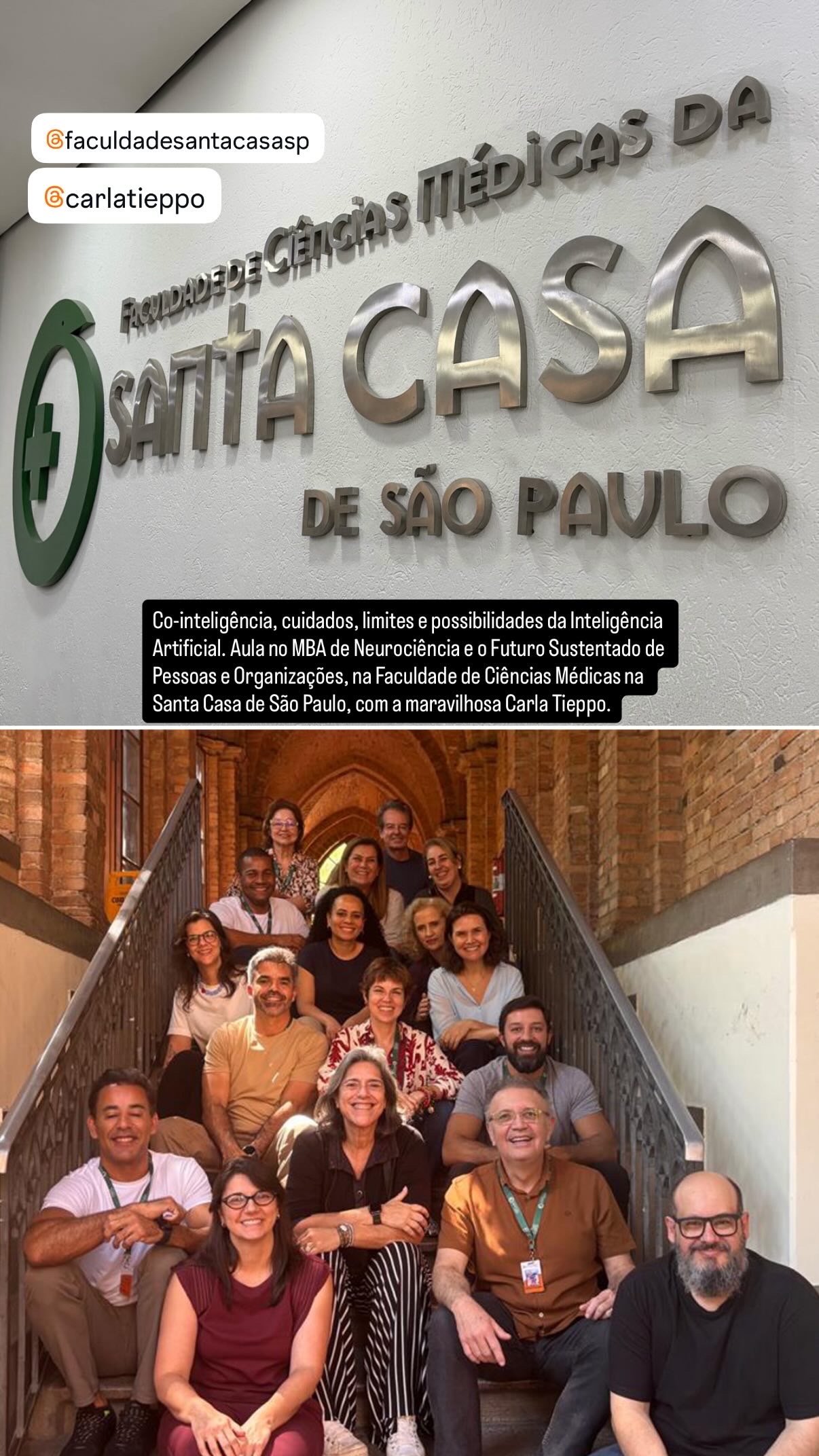 Ricardo Cavallini durante palestra para Santa Casa