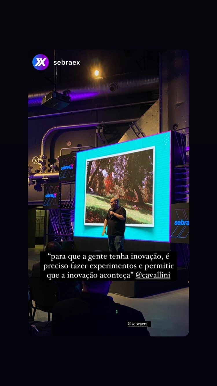 Ricardo Cavallini durante palestra para Sebrae RS