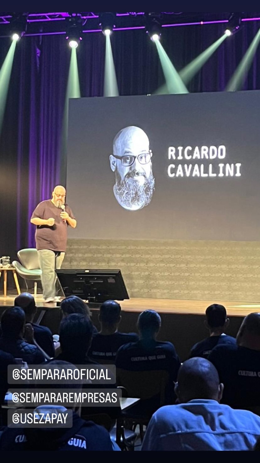 Ricardo Cavallini durante palestra para Sem Parar