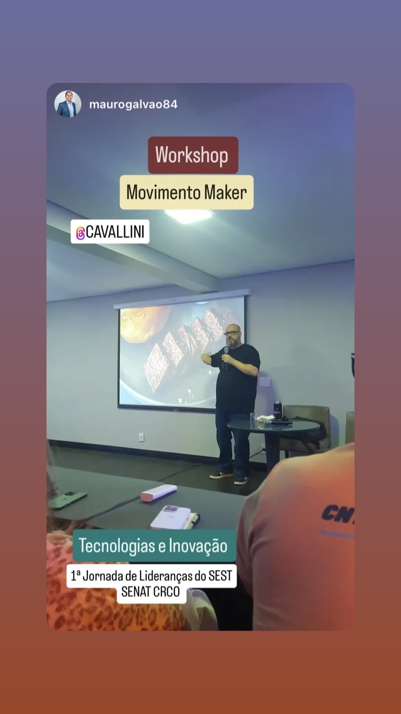 Ricardo Cavallini durante palestra para SEST SENAT