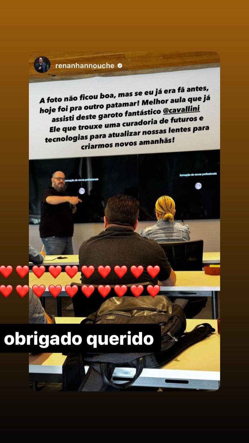 Ricardo Cavallini durante uma palestra